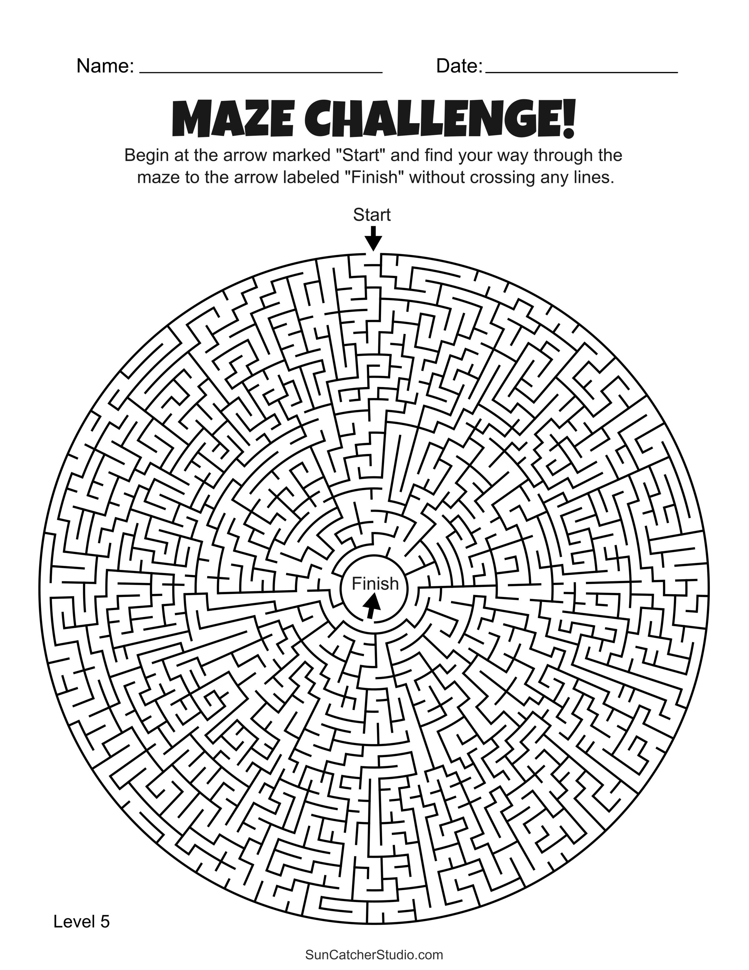 free printable maze activities and puzzle worksheets for kids
